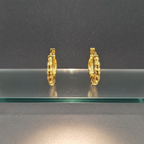Radiant "Twisted Aura" Geometric Gold Hoop Earrings