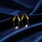 Radiant Twist Gold Hoop Earrings