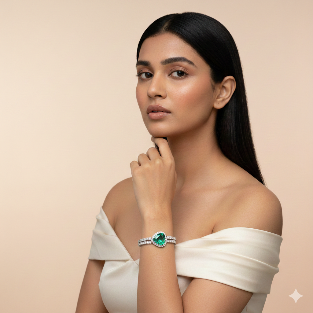 Emerald Royale Heart Bracelet – Anti Tarnish