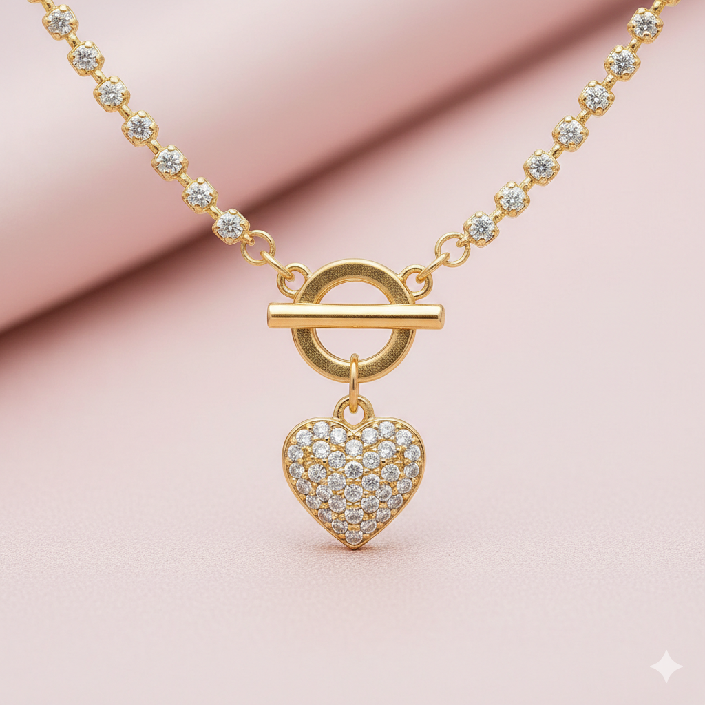 Eternal Sparkle Heart Necklace