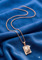 Radiant Fold Crystal Pendant Necklace - Anti-Tarnish