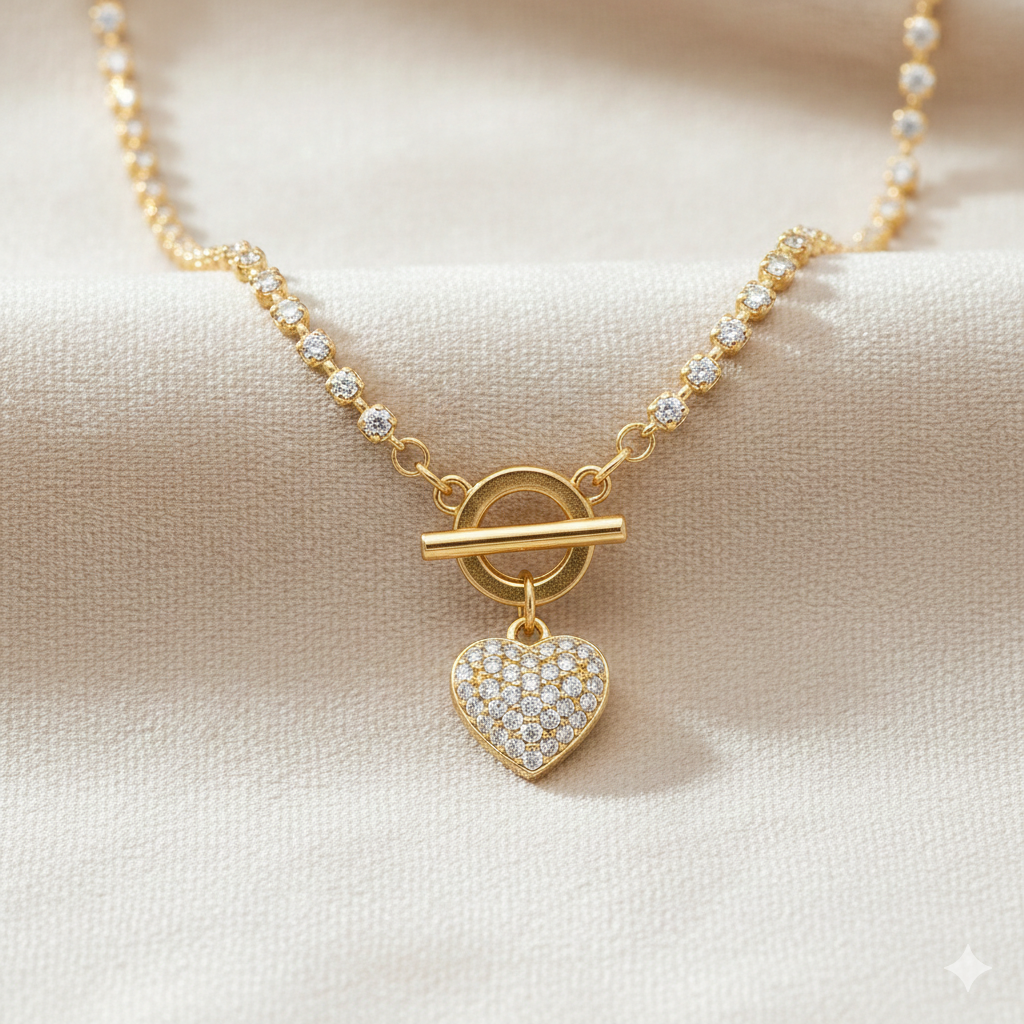 Eternal Sparkle Heart Necklace