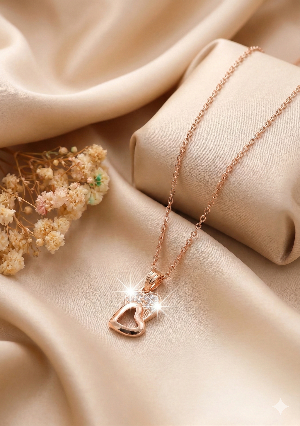 Eternal Love Double Heart Anti-Tarnish Necklace