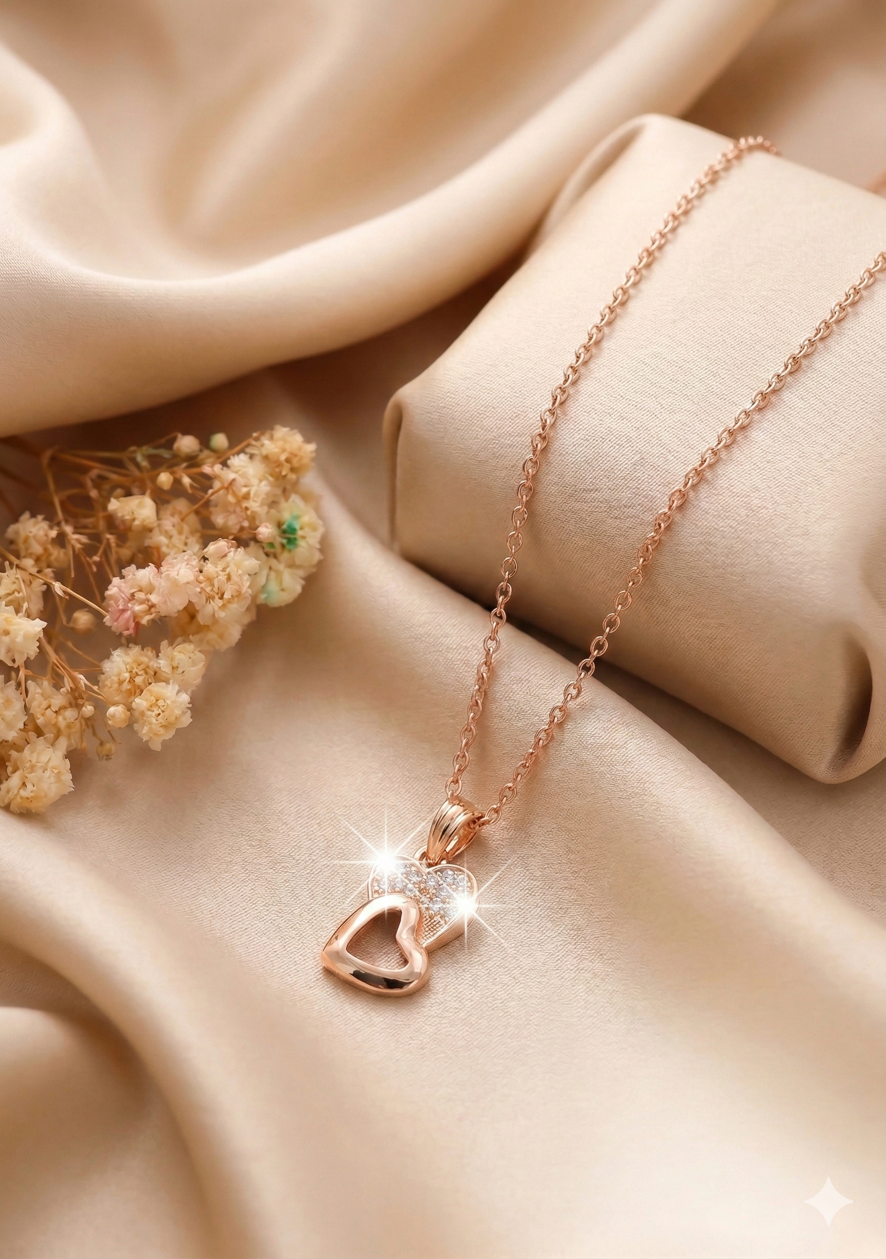 Eternal Love Double Heart Anti-Tarnish Necklace