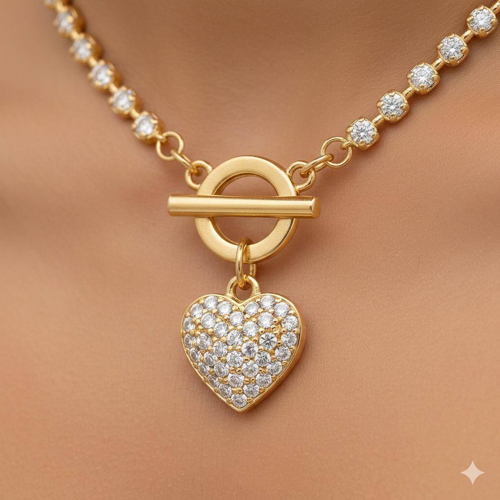 Eternal Sparkle Heart Necklace