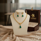Emerald Royale Anti-Tarnish Teardrop Set