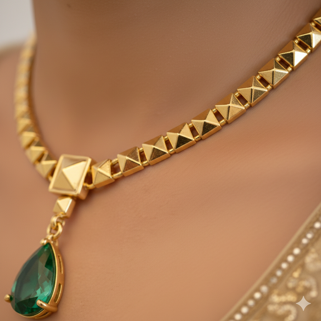 Emerald Royale Anti-Tarnish Teardrop Set