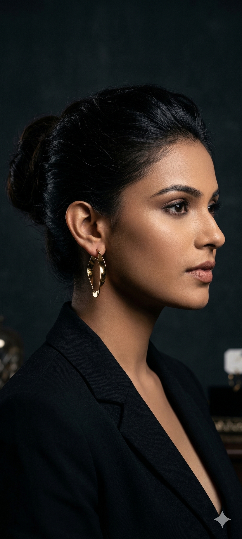 Radiant Twist Gold Hoop Earrings