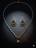 Enchanting Butterfly & Pearl Luxe Mixed Chain Jewelry Set