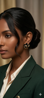 Eclipse Noir Earrings