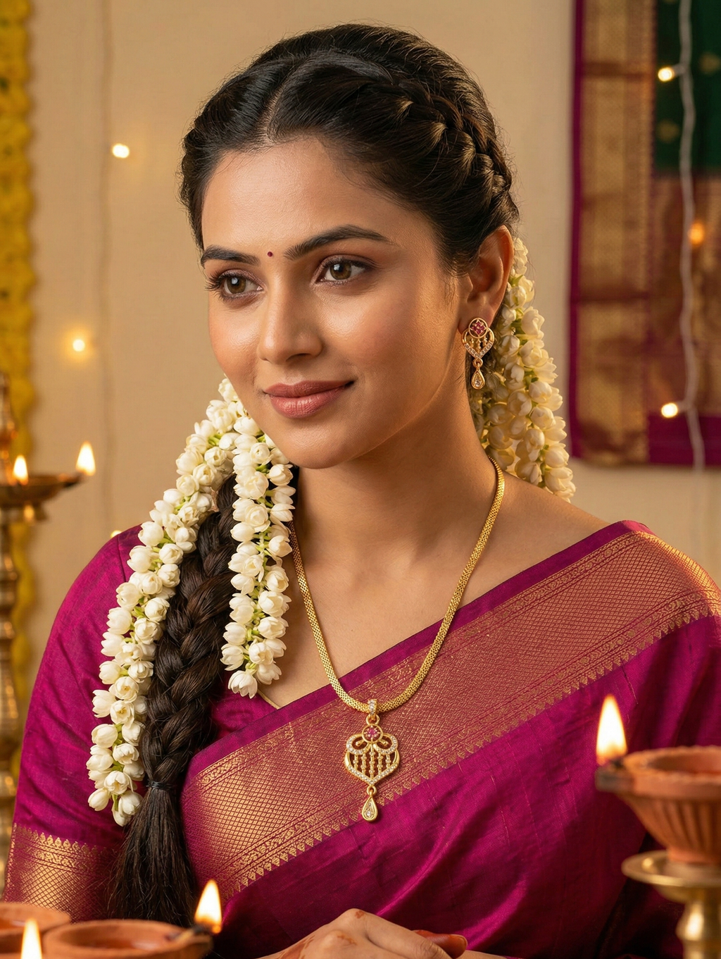 Royal Radiance Anti-Tarnish Gold Pendant Set