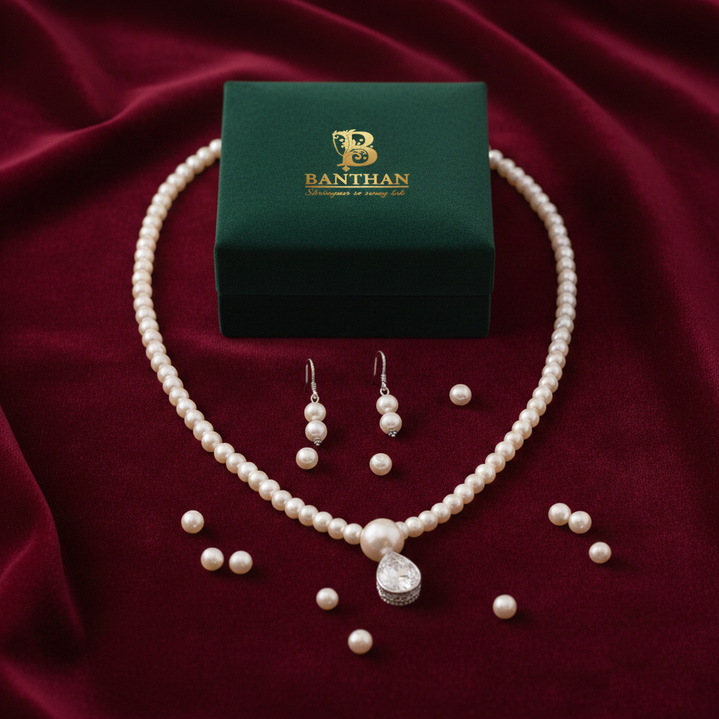 Classic Pearl Glow Anti-Tarnish Necklace Set