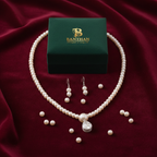 Classic Pearl Glow Anti-Tarnish Necklace Set