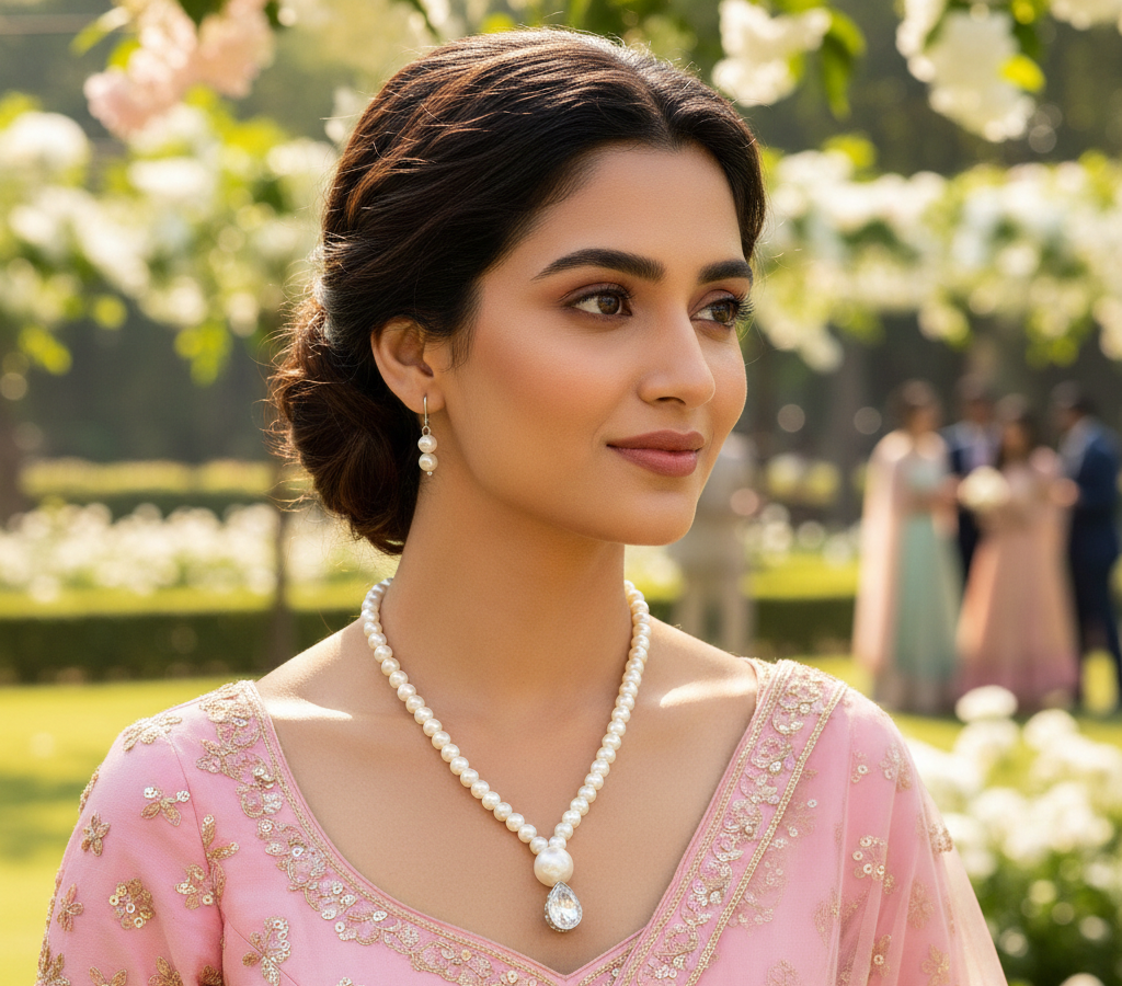 Classic Pearl Glow Anti-Tarnish Necklace Set