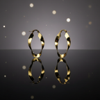 Radiant Twist Gold Hoop Earrings