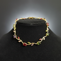 Enchanted Garden Gemstone Vine Tulip Bracelet