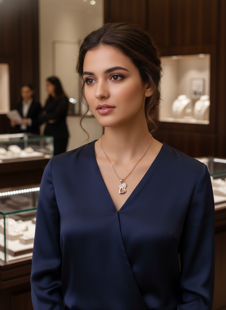 Eternal Love Double Heart Anti-Tarnish Necklace