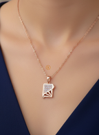 Radiant Fold Crystal Pendant Necklace - Anti-Tarnish