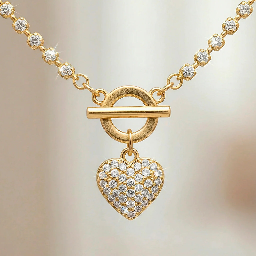 Eternal Sparkle Heart Necklace